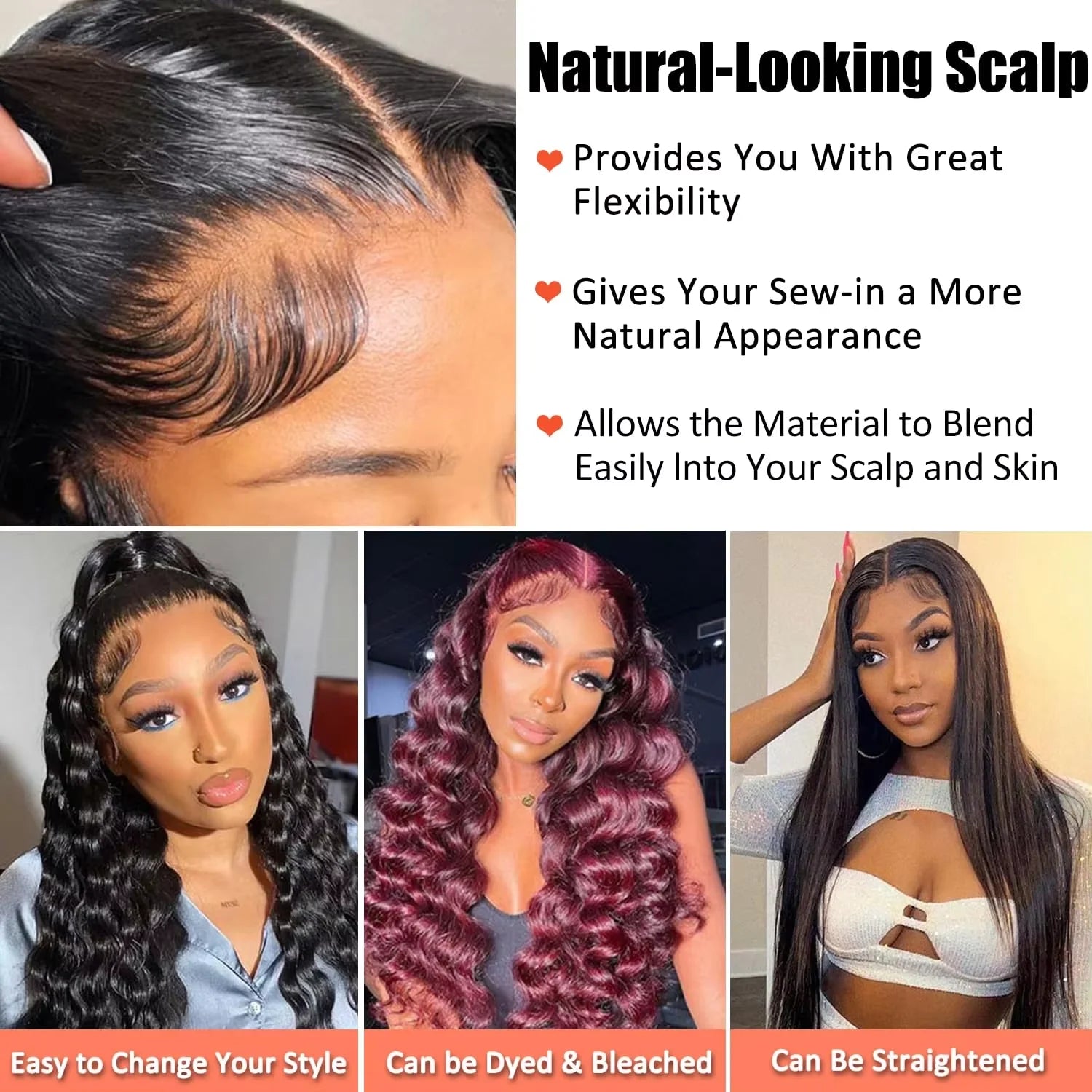 30–40 Inch Loose Deep Wave Lace Front Wig | 13x4 13x6 5x5 HD Lace 250 Density Brazilian Human Hair