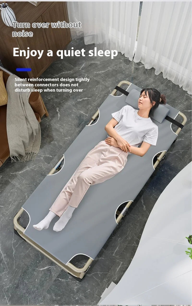 GIANXI Summer Camp Bed Folding Chair Office Nap Bed Recliner Napping Appliance Accompanying Bed Folding Bed With Cushion
