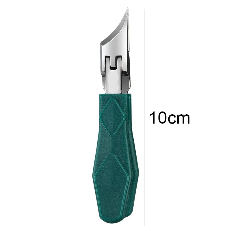 Podiatrist-Grade Toenail Care at Home — Professional Toenail Clipper & Nipper | Ingrown & Thick Toenails, Stainless Steel, Green & Black