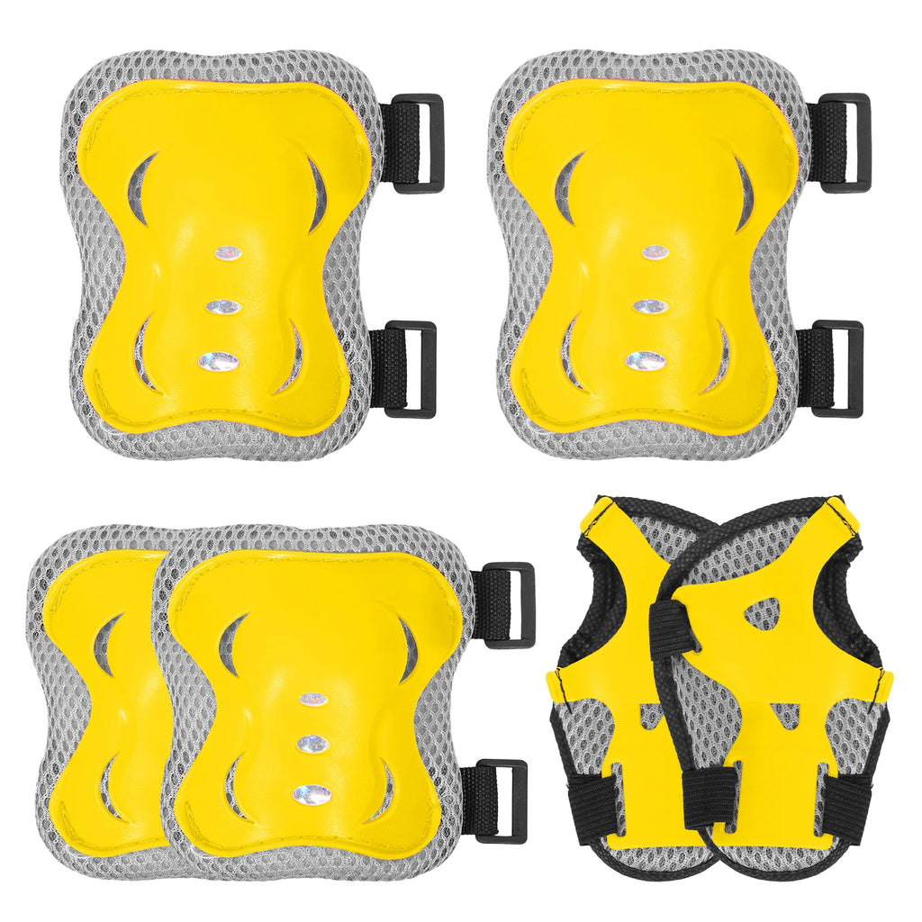 6-Piece Kids Protective Gear Set – Knee Pads, Elbow Pads & Wrist Guards for Bike, Skateboard & Skating