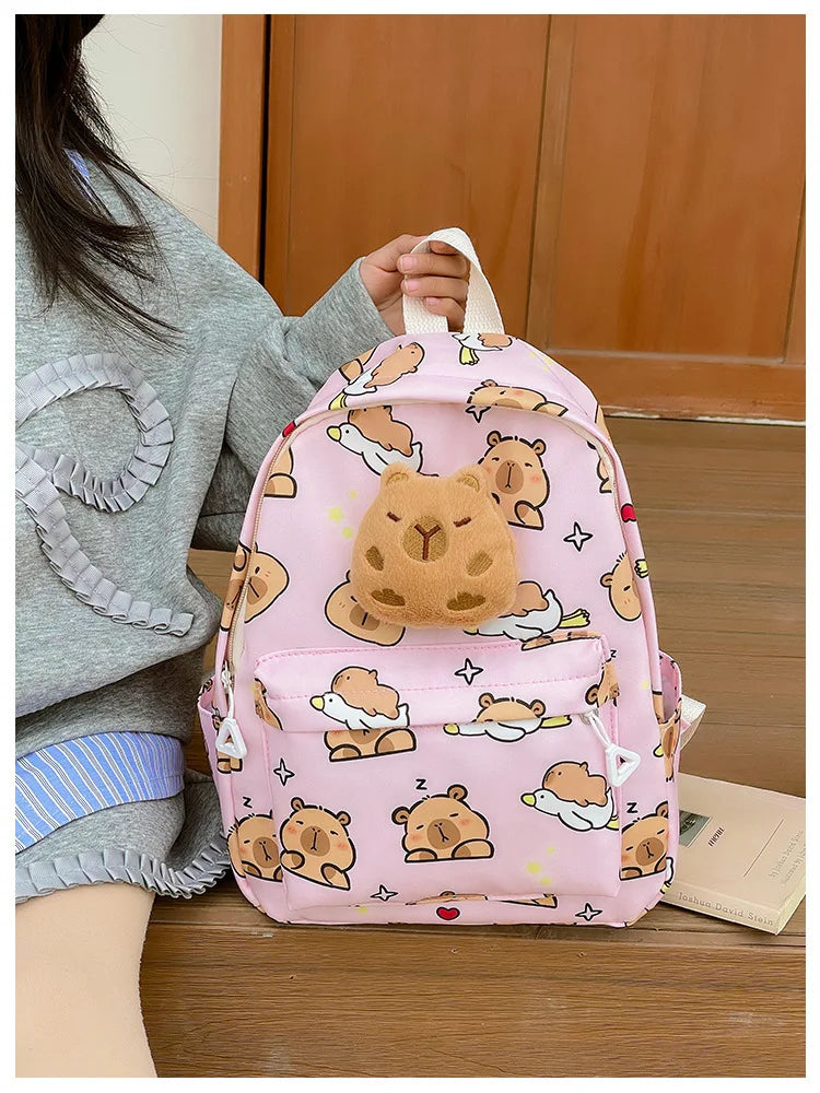 Capybara Backpack – Kids Nylon School Bag
