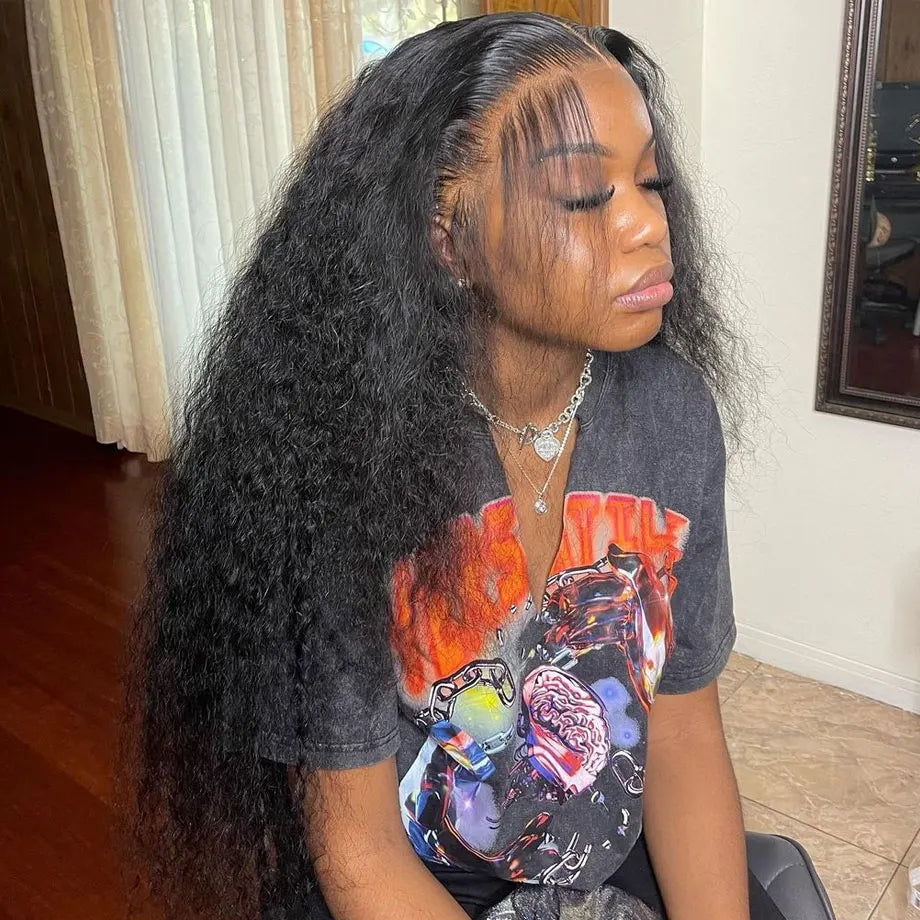 40 Inch Deep Wave Frontal Wig | 13x4 13x6 HD Lace Loose Wave Pre-Plucked Brazilian Human Hair