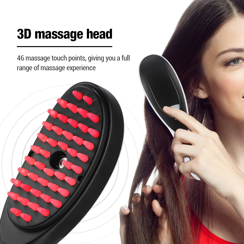 Electric Spray Scalp Massager Comb — LED Light & Mist Spray Hair Growth Device