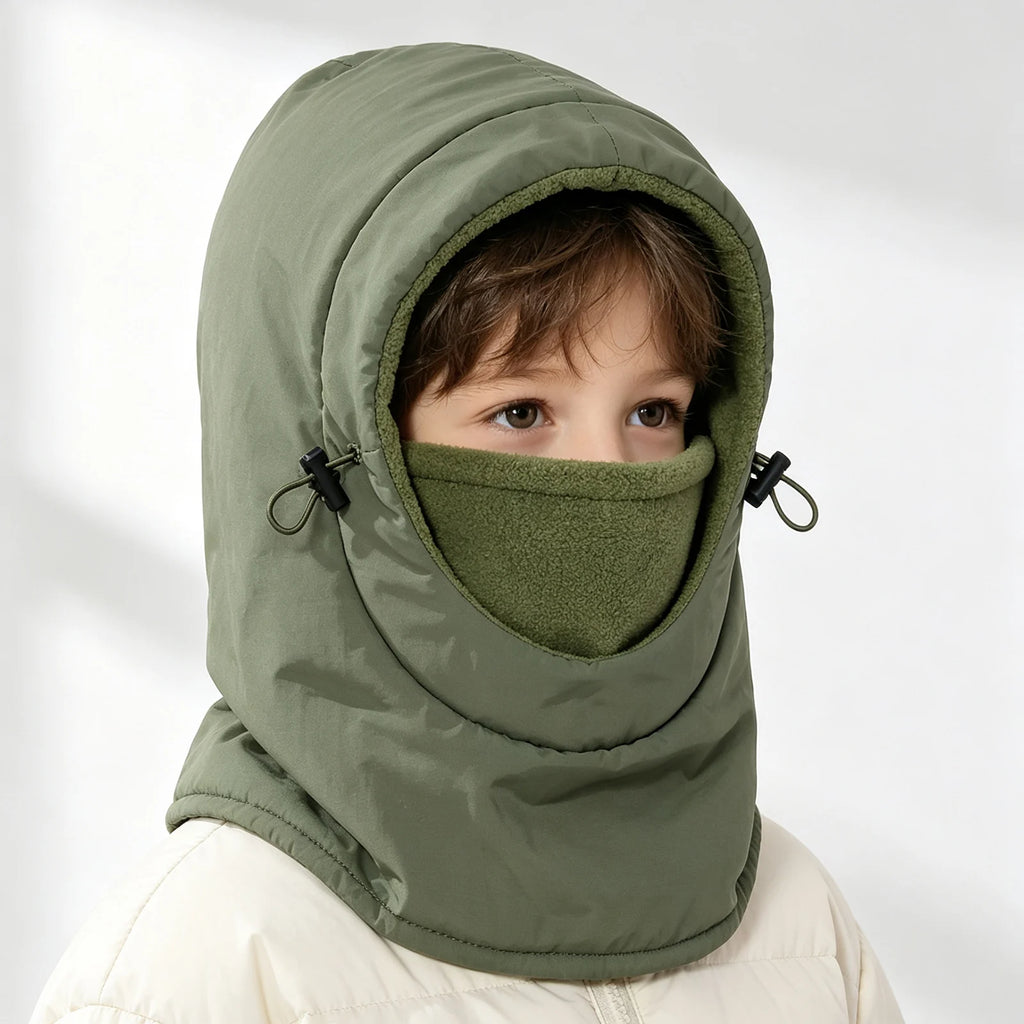 Kids' Fleece Winter Hood with Face and Neck Cover
