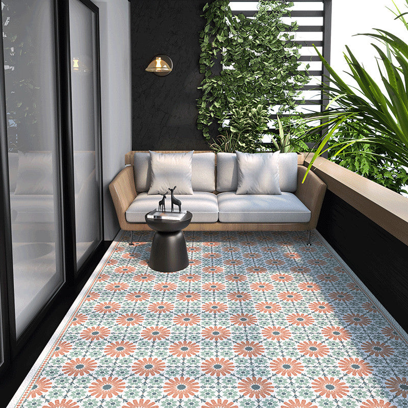 Outdoor Balcony Rug – Oil-Proof Non-Slip PVC Leather Carpet for Living Room & Kitchen