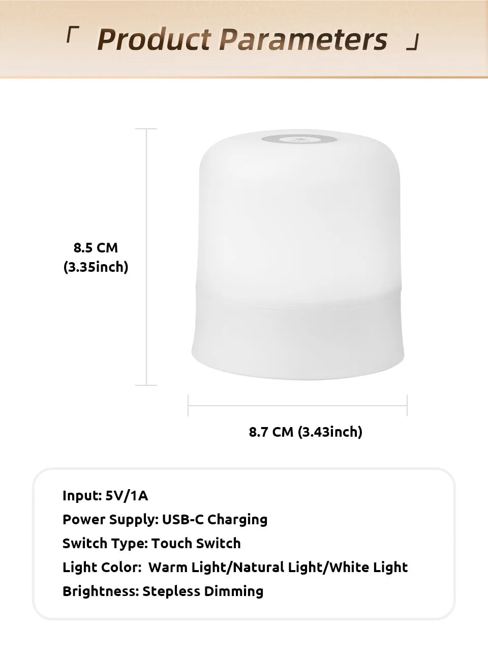 RGB Touch Night Light – Rechargeable Dimmable Table Lamp with Remote for Bedroom & Living Room