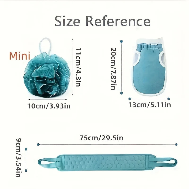 Premium Back Scrubber Body Towel – Deep Cleaning Bath Cloth with Reaching Straps for Neck & Shoulders