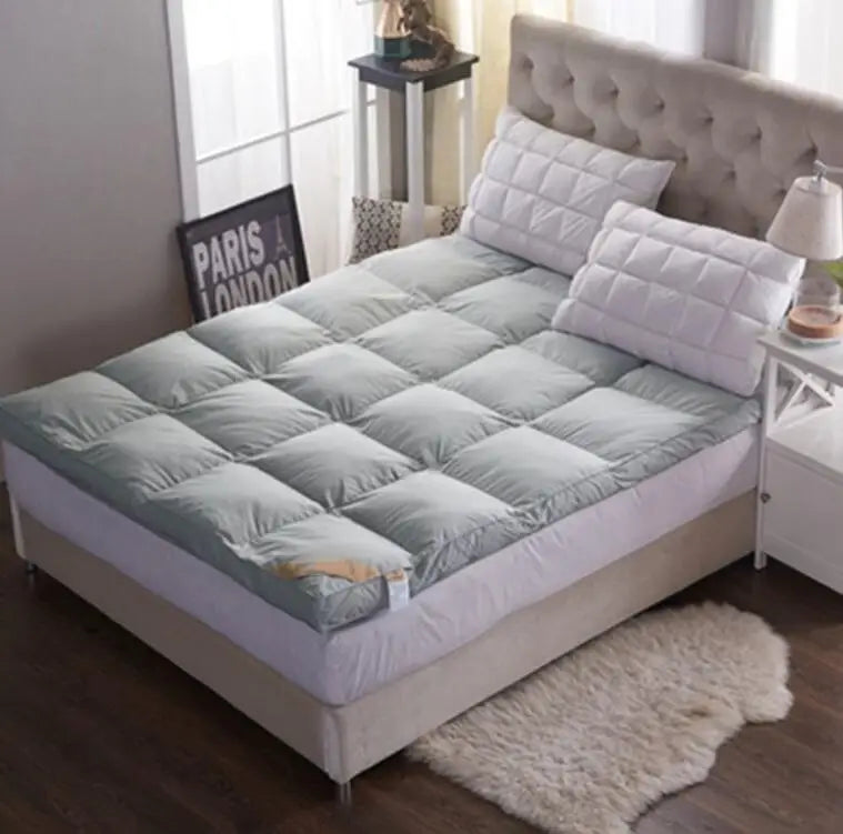 VESCOVO Goose Down Mattress Topper – Soft Back Support Tatami Mattress, Queen to King, 150-160x200cm