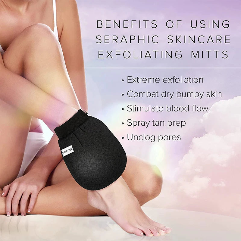 Moroccan Hammam Bath Scrub Glove – Exfoliating Body & Facial Tan Massage Glove