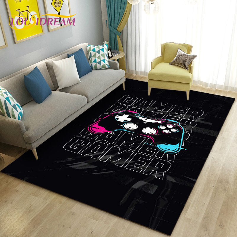 3D Game Controller Area Rug – Non-Slip Kids Carpet for Bedroom, Living Room & Playroom