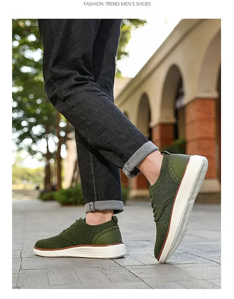 Men's Air Mesh Lace-Up Walking Shoes
