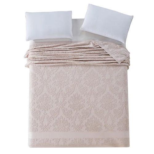 100% Cotton Summer Thread Blanket – Solid Color Towel Bedspread, Twin to Queen
