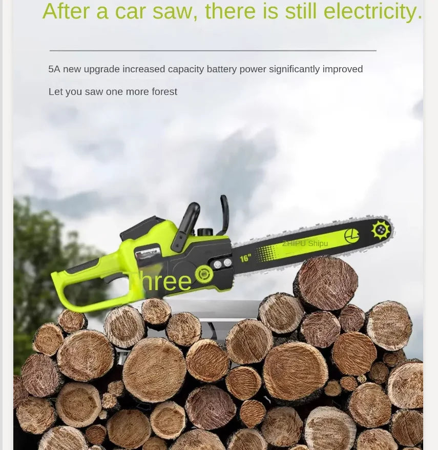 Portable Handheld Electric Saw — Cordless Mini Chainsaw for Wood Cutting