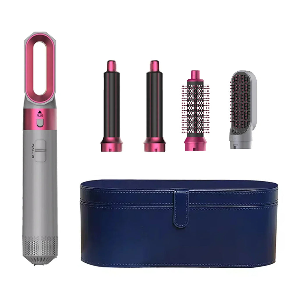 5-in-1 Ionic Hair Dryer & Styler Set – High-Speed Hot Comb Brush & Straightener