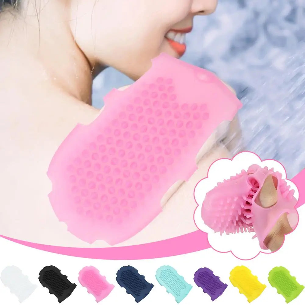 Silicone Shower Glove Massage Bath Brush – Exfoliating Body Scrubber & Skin Cleanser