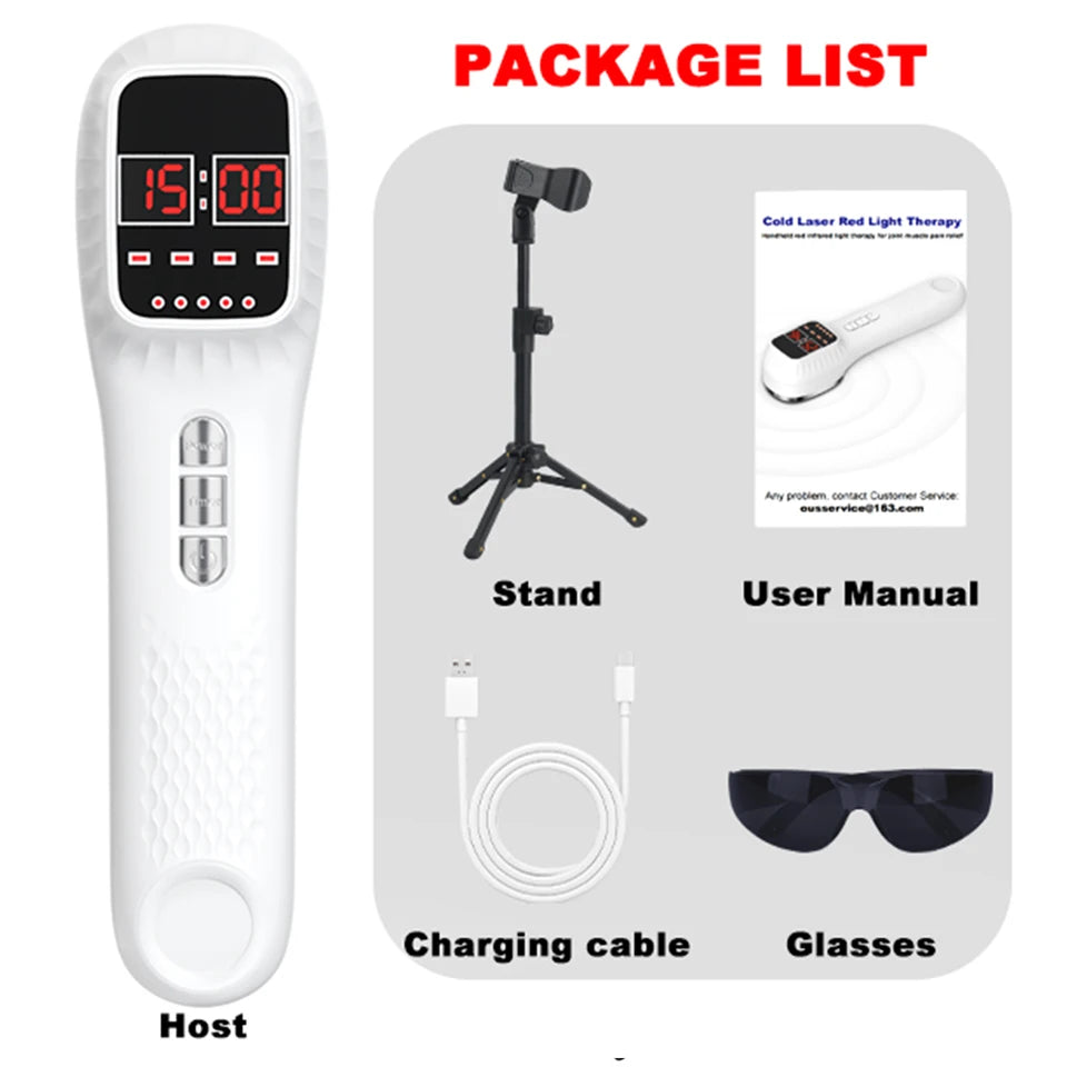 Handheld Red Light & Infrared Therapy Device – 650nm + 808nm Face & Body Skin Rejuvenation