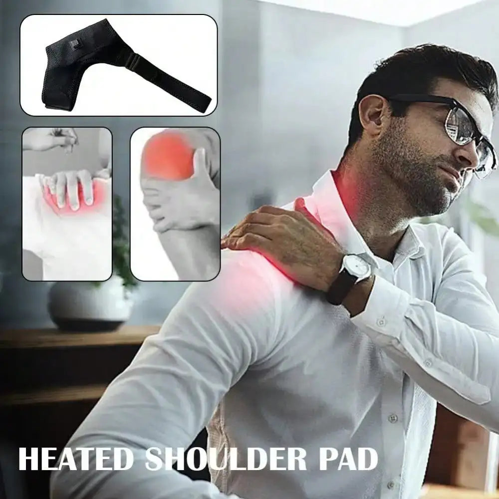 Electric Heating Shoulder Brace Wrap – Vibration Massage Support Belt for Arm & Shoulder Warmth