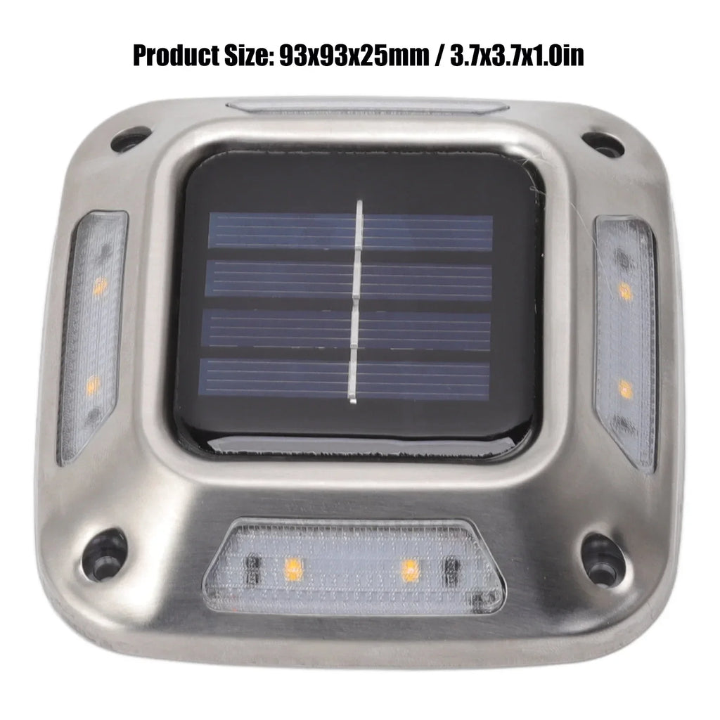 Solar Ground Garden Light — 8 LED Waterproof Warm Light Driveway Marker Lamp