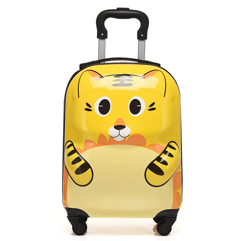 18" 3D Animal Kids Spinner Suitcase — ABS Hard Shell Carry-On for Young Travelers