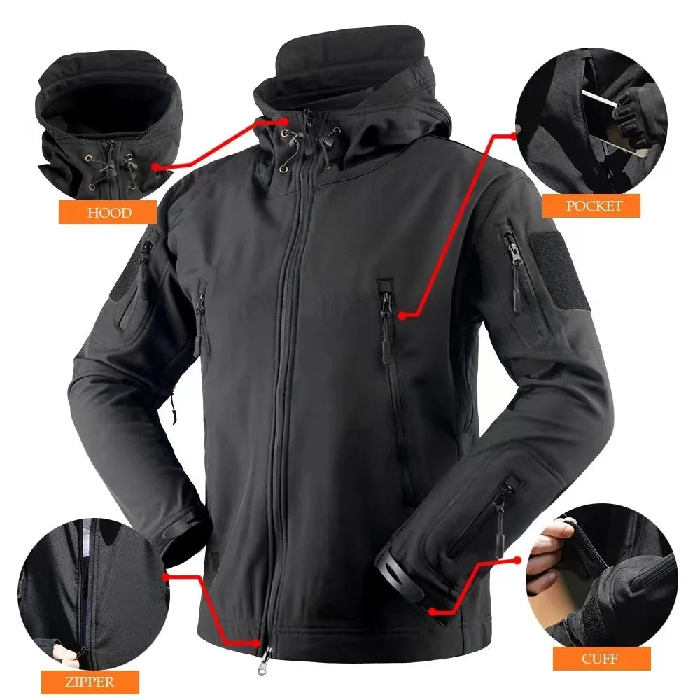 Men's Tactical Fleece Set – Waterproof Soft Shell Jacket & Pants