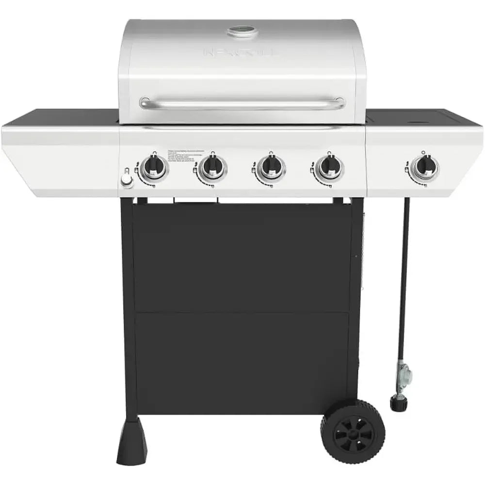 4-Burner Propane Gas Grill with Side Burner | 52,000 BTU, 562 Sq. In., Stainless Steel Lid & Control Panel, Cast Iron Grates, Outdoor Cooking