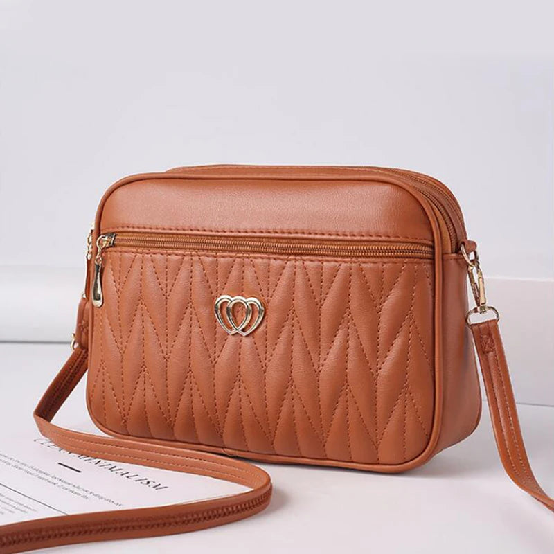 Soft PU Alligator Flap Crossbody Bag – Tassel Shoulder Purse for Women