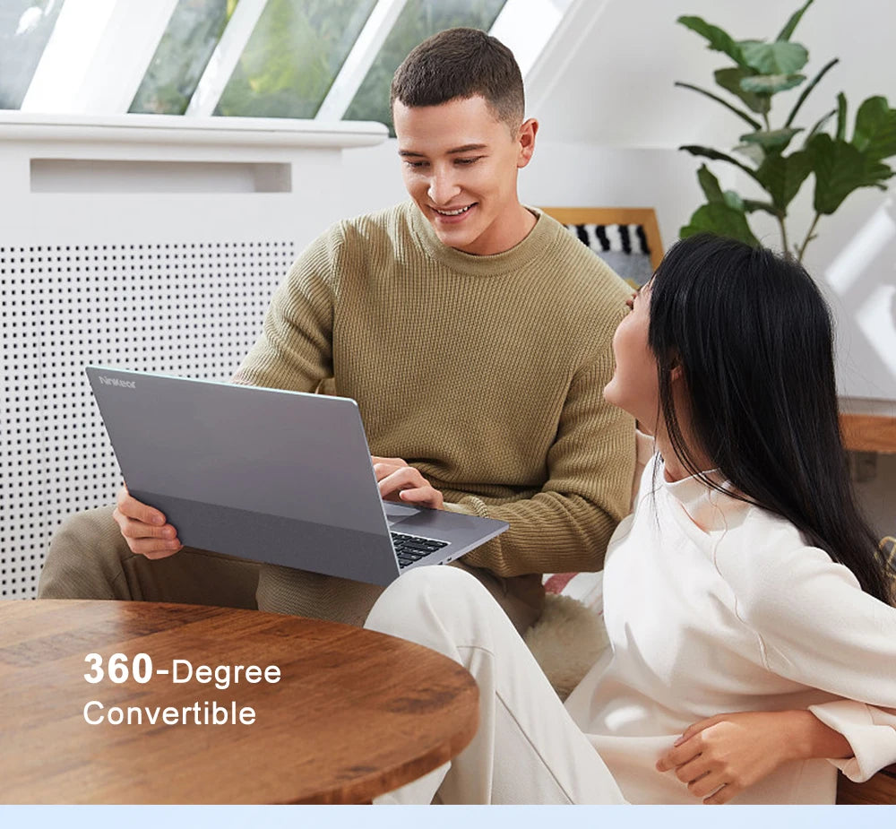 Ninkear YBOOK15 360° 2-in-1 Laptop – 15.6" FHD IPS Touch, AMD Ryzen 3 3200U, Up to 16GB DDR4, 512GB SSD, Windows 11 Pro