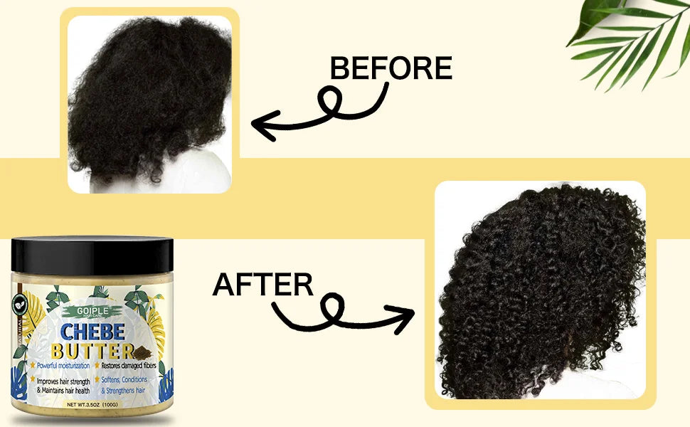 GOIPLE Chebe Hair Care Products Deep Nourish & Moisturize Conditioner Smoothing Anti-loss Breakage Hair Oil or Butter or Powder