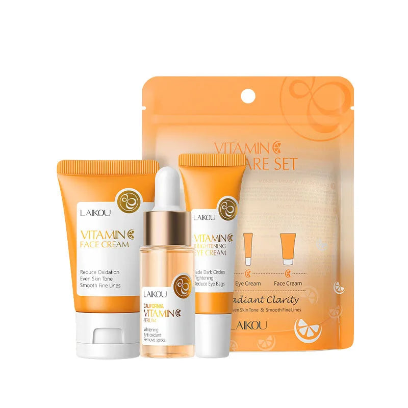 LAIKOU 3-Piece Skin Care Set – Face Cream, Serum & Eye Cream | Moisturizing Anti-Wrinkle Kit