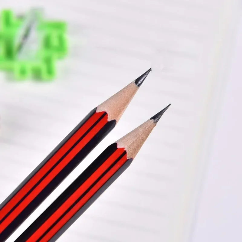 10-Pack Wooden Pencils with Erasers