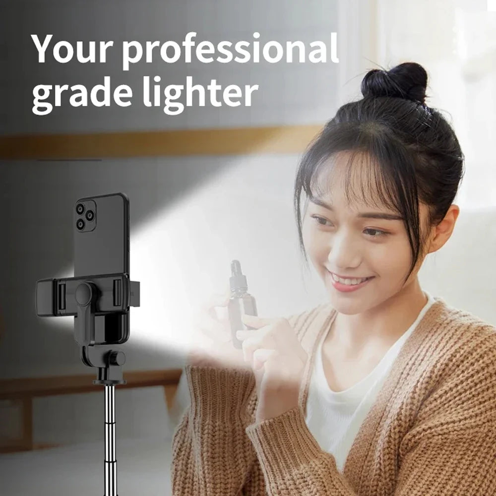 3-in-1 Bluetooth Selfie Stick Tripod with LED Fill Light & Remote Shutter
