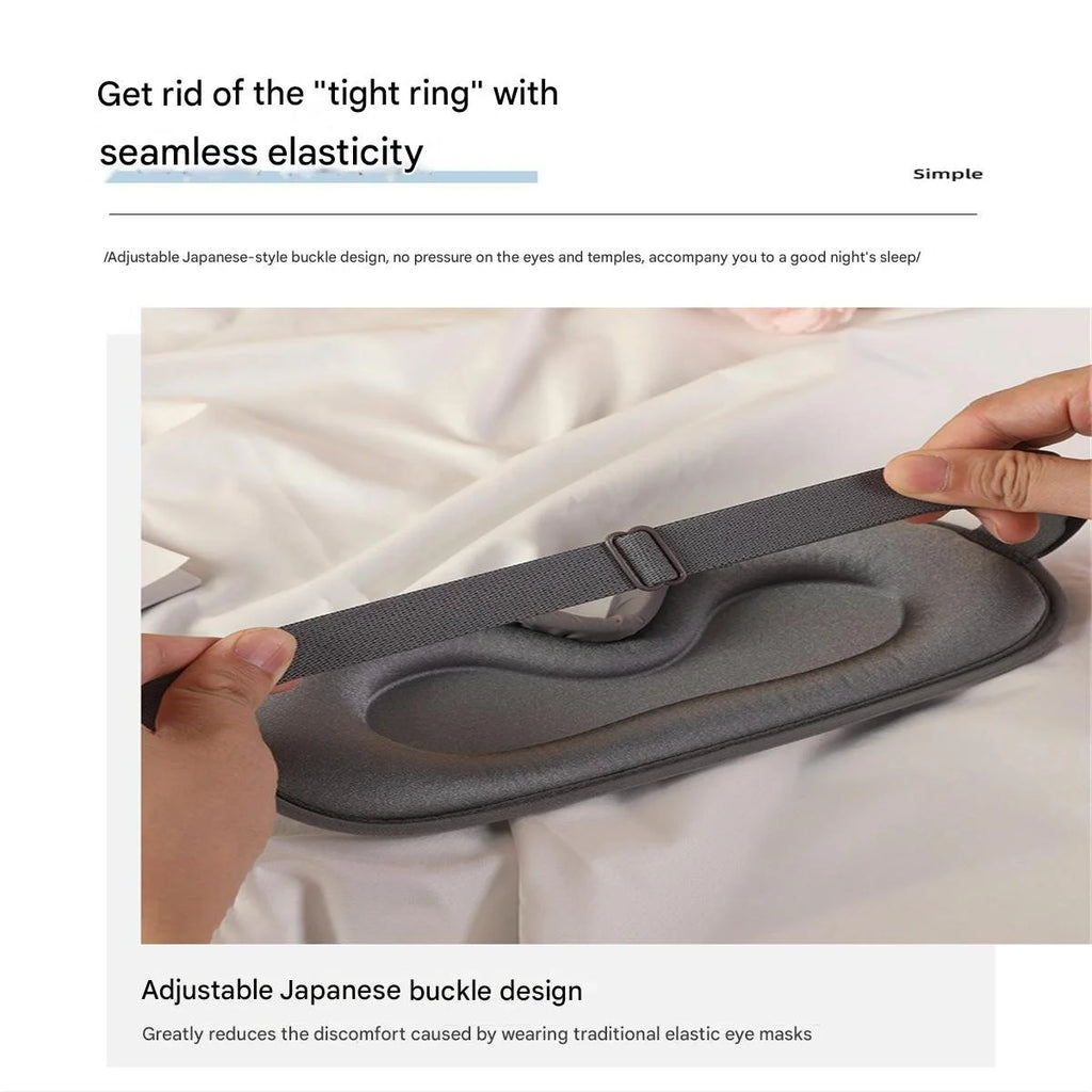 3D Contoured Blackout Sleep Eye Mask — Adjustable