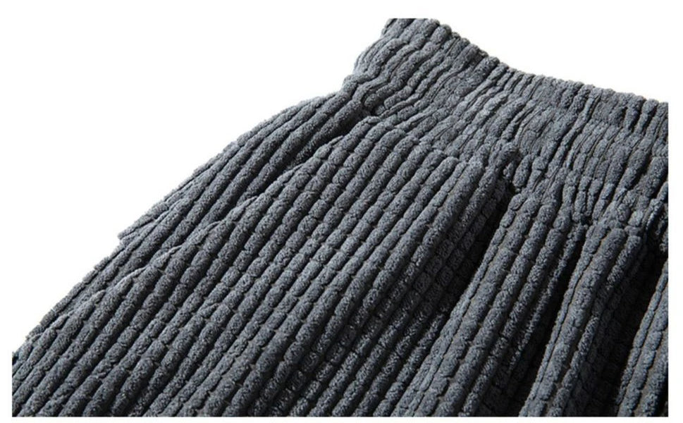 Men's Corduroy Harem Jogger Pants — Warm Thermal Sweatpants for Autumn & Winter