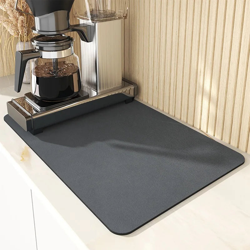 Dry Dishes. Protect Counters. Stay Stylish. — Super Absorbent Kitchen Dish Drying Mat | Anti-Slip, Quick Dry, Drain Pad, 4 Sizes, Multiple Colors
