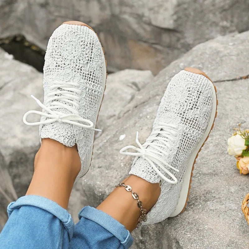 Women's Air Mesh Lace-Up Sneakers