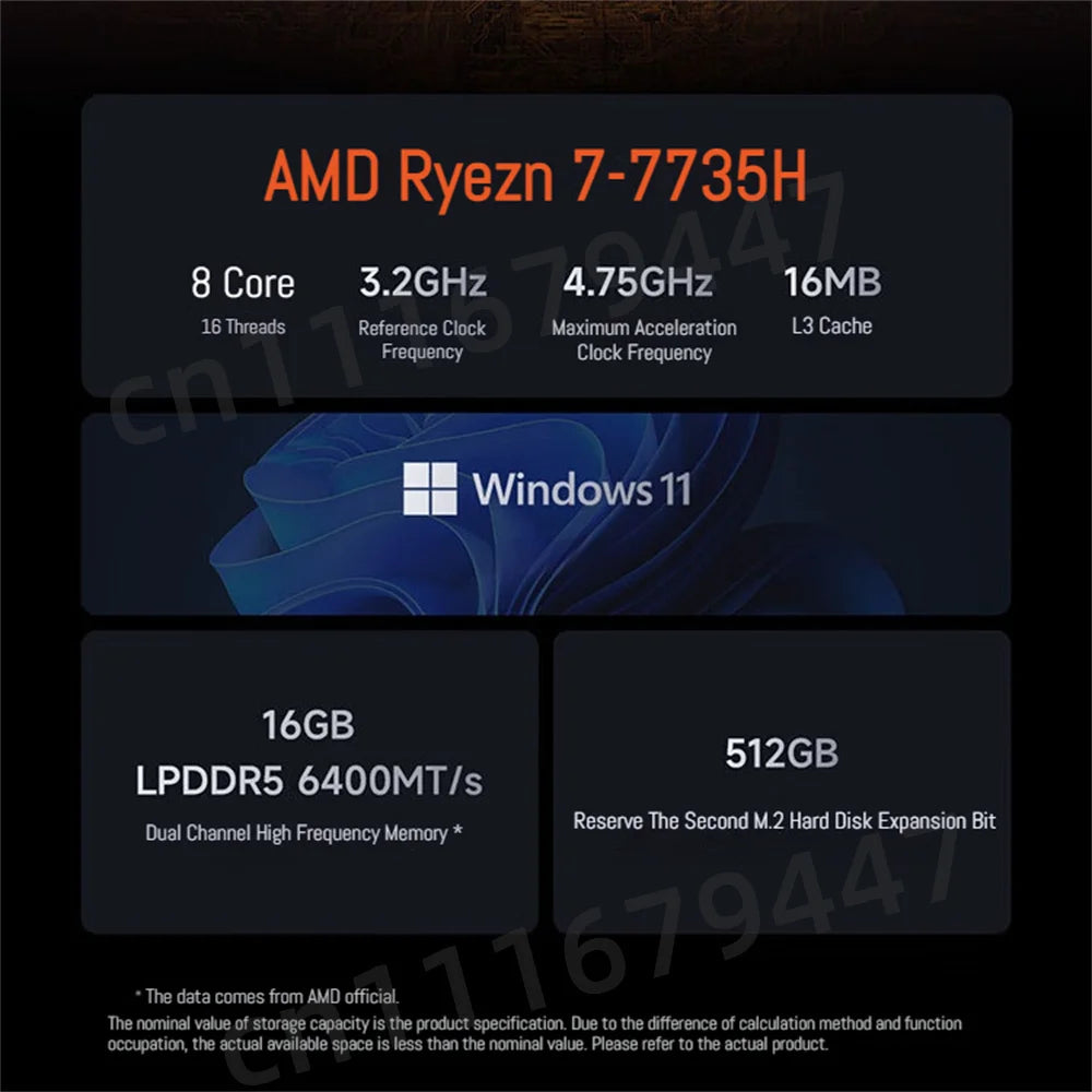 Xiaomi Redmi Book 14"/16" Laptop – AMD Ryzen 5/7 7535H/7735H, 16GB DDR5, 512GB SSD, Win11