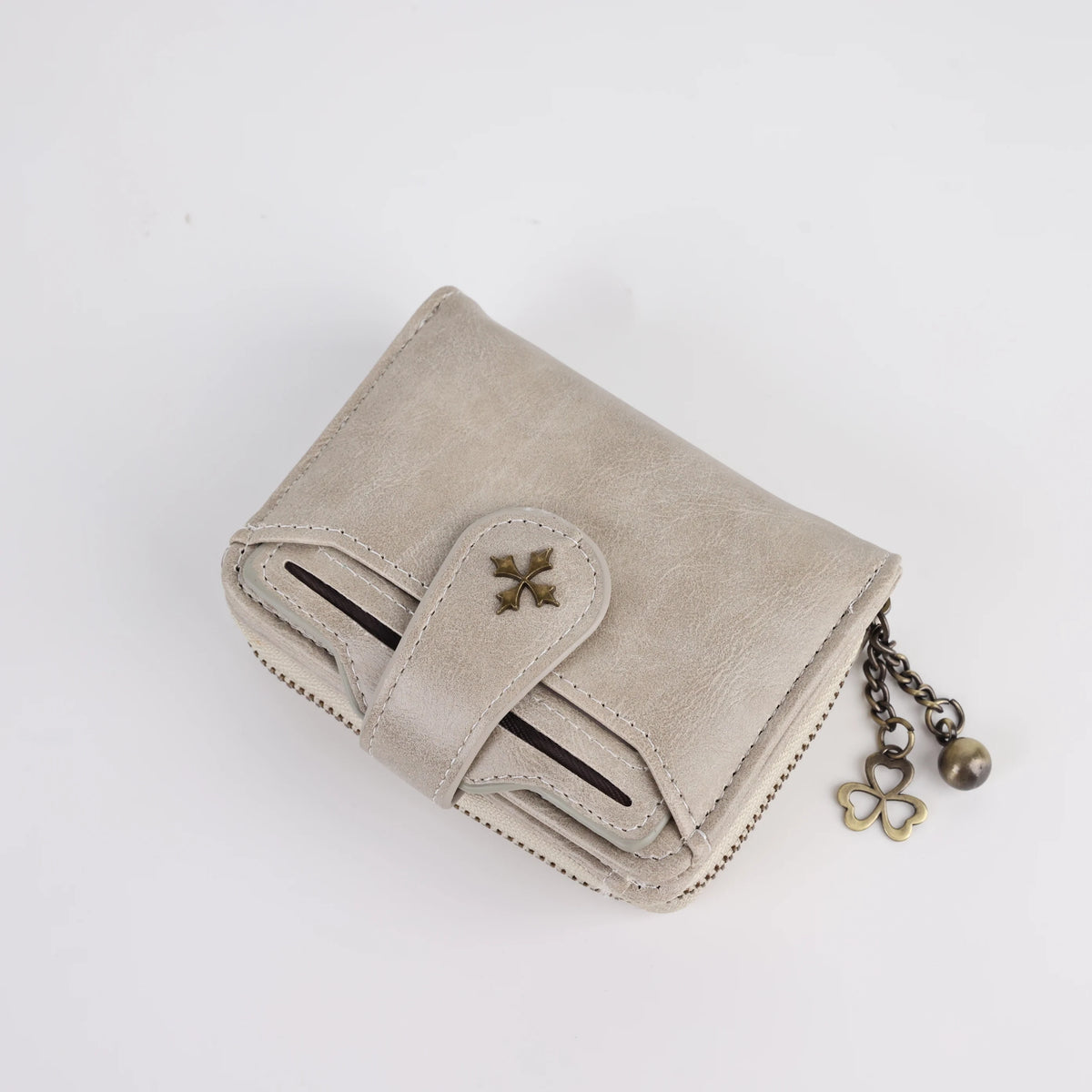 Women's Fashion Buckle Wallet – Short Zipper Coin Purse in European & American Style