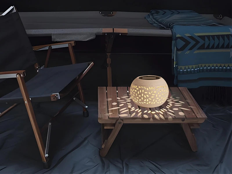 Solar Table Lamp – Warm LED Patio Lantern