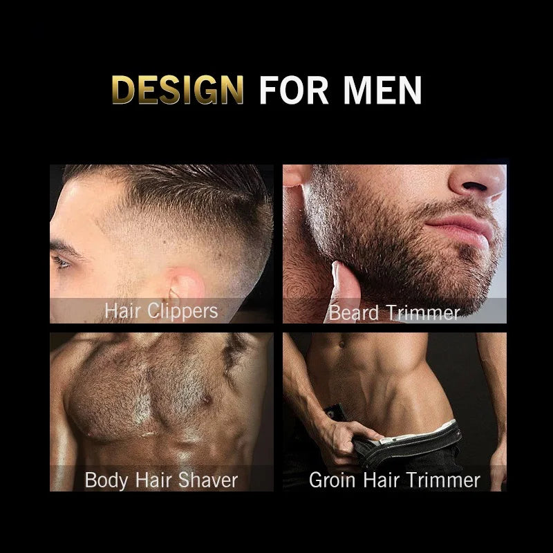 VGR One Blade Waterproof Hair & Beard Trimmer | IPX5 Wet/Dry, Rechargeable, 3 Guide Combs, Men & Women V-017
