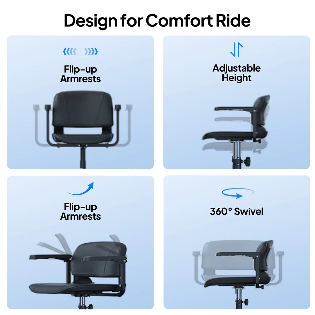 Foldable 4-Wheel Mobility Scooter – 250W, 10-Mile Range