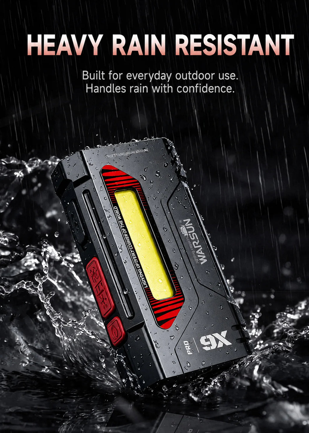 WARSUN X6 Pro Rechargeable LED Flashlight – Ultra-Bright Magnetic Work Light for Car Repair & Camping