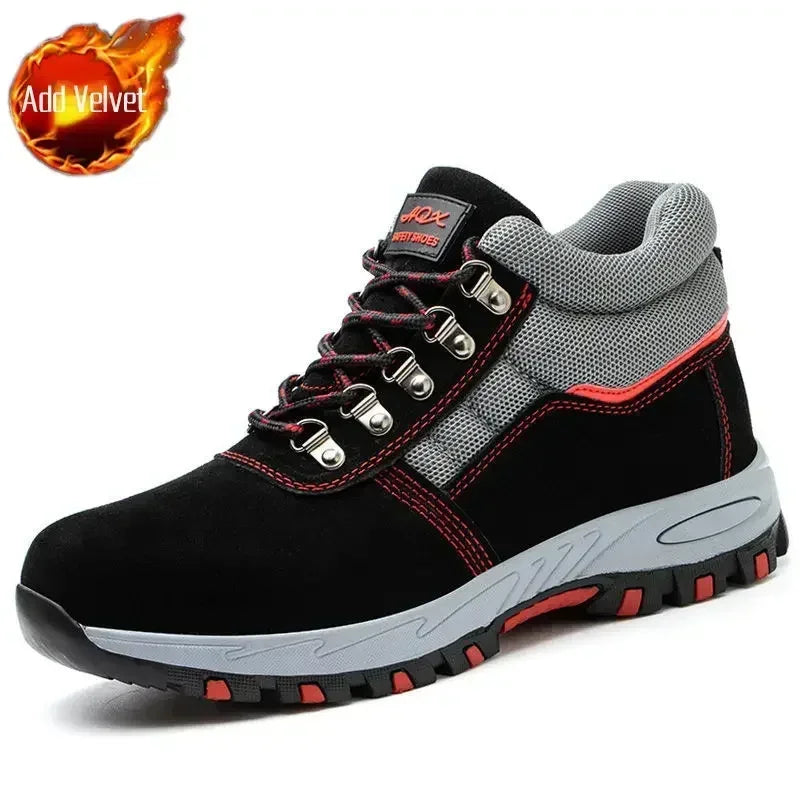 Men's Retro Leather Ankle Boots — Lace-Up Microfiber Business Booties with Rubber Sole