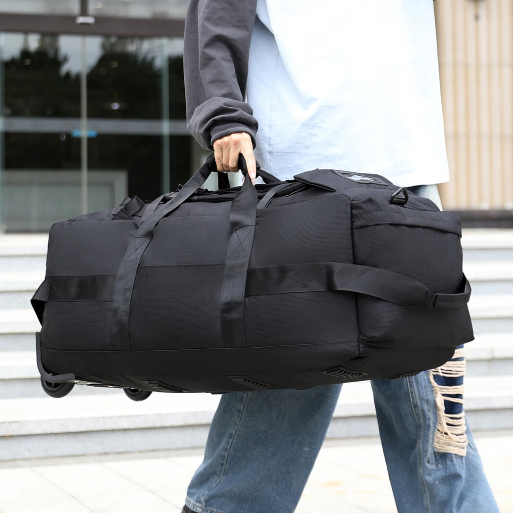 Large-Capacity Wheeled Travel Duffel Bag – Unisex Outdoor Luggage