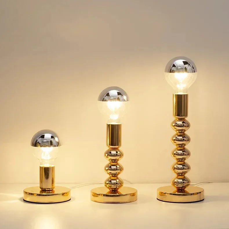 Bauhaus Table Lamp – Chrome & Warm LED Lighting