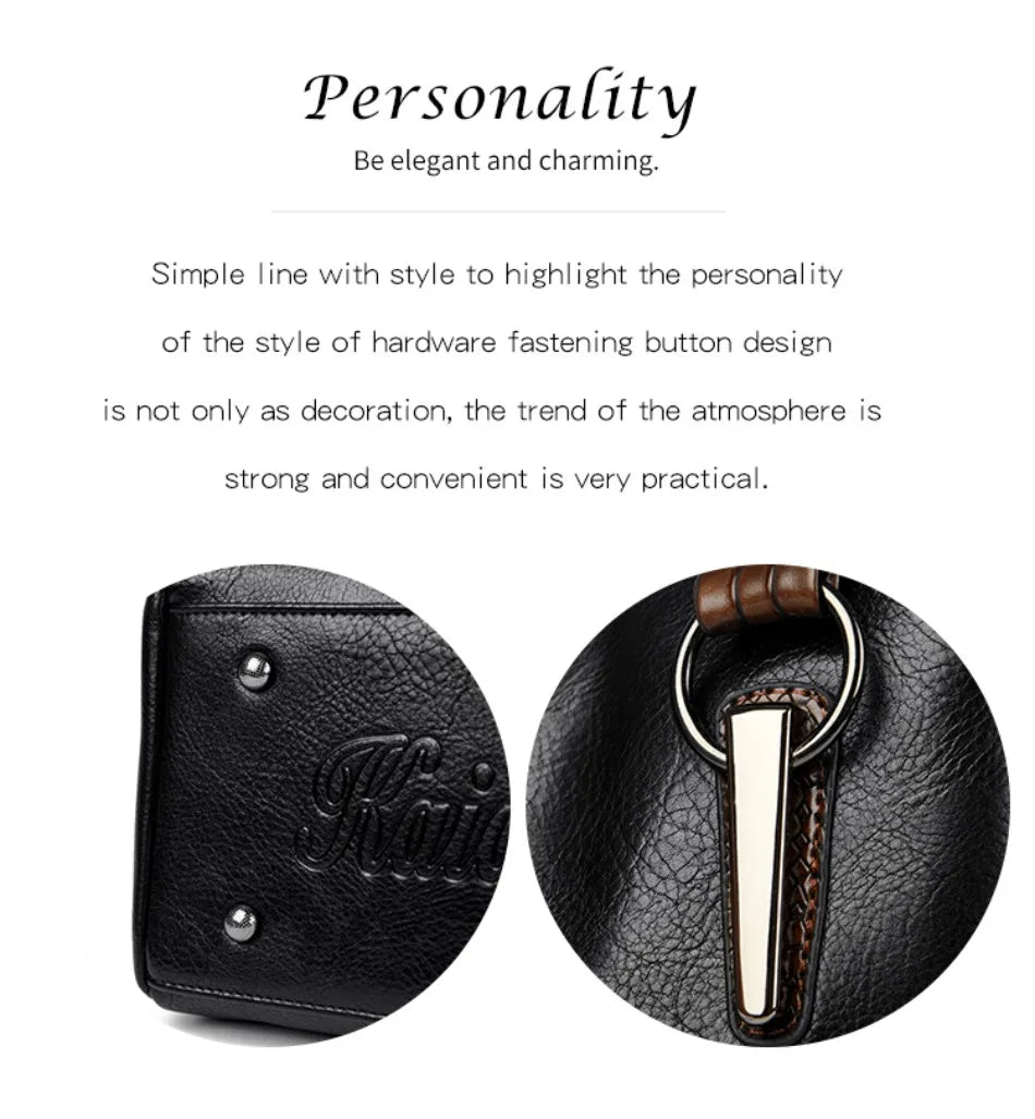 Luxury Soft Leather Large Capacity Tote Crossbody Bag – Elegant Shoulder Handbag for Women