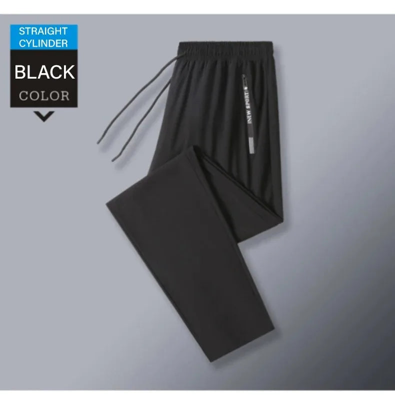 Men's Ice Silk Wide Leg Casual Pants — Lightweight Breathable Trousers