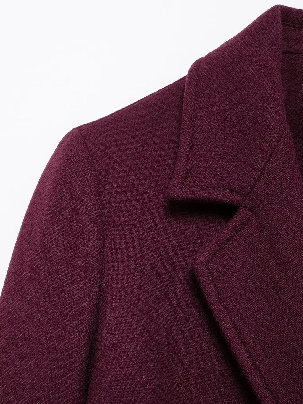 Women's Double-Breasted Wool Blend Long Coat – High Street Autumn Winter Outerwear