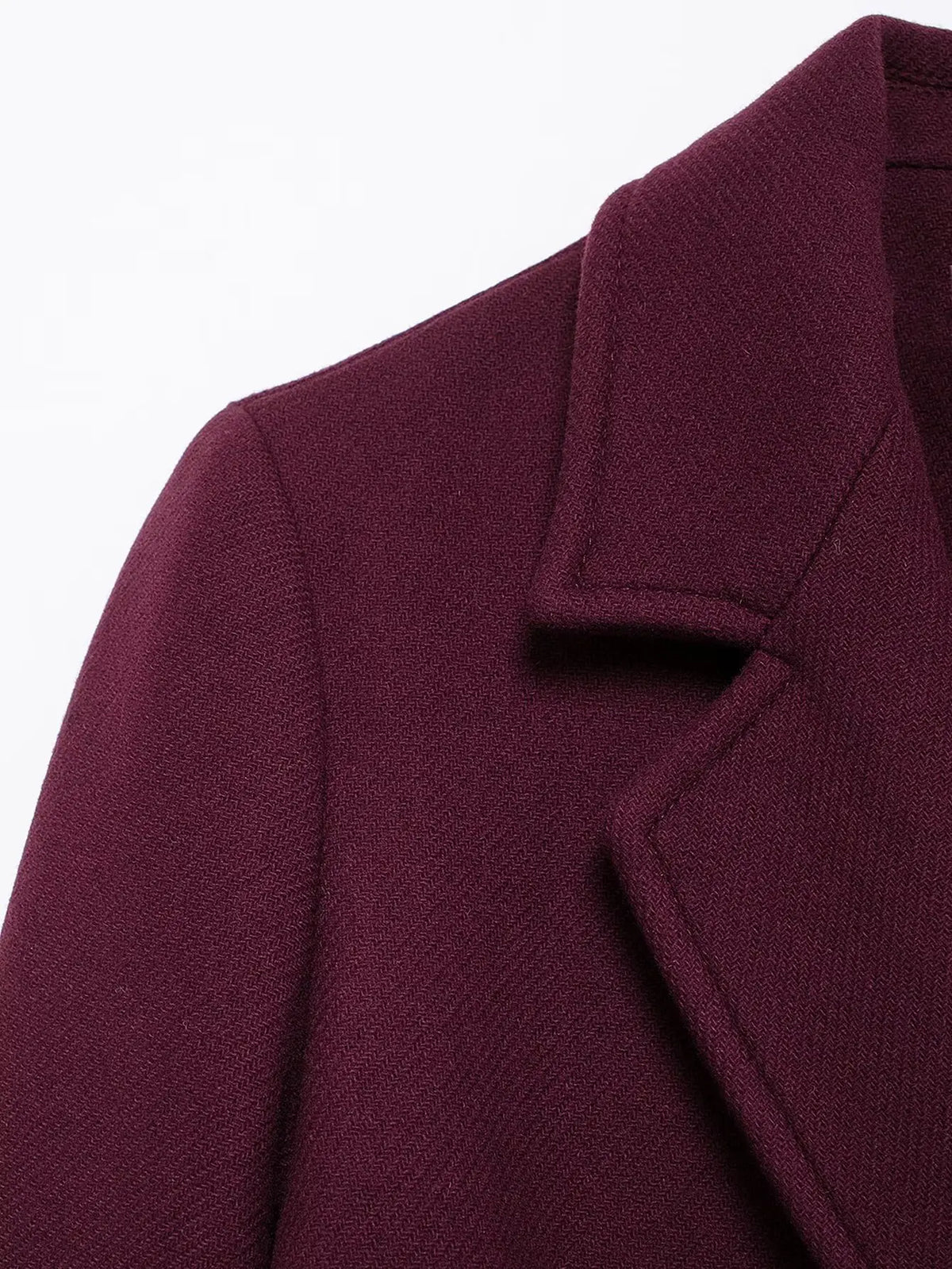 Women's Double-Breasted Wool Blend Long Coat – High Street Autumn Winter Outerwear