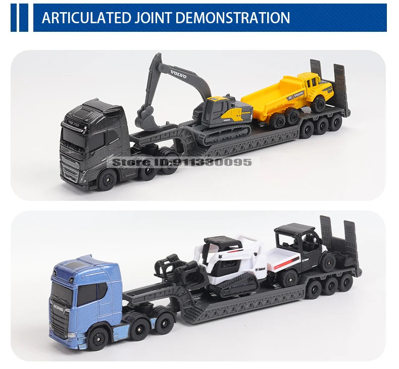 1:64 Die-Cast Semi Truck & Excavator Model – Maisto Precision Collection