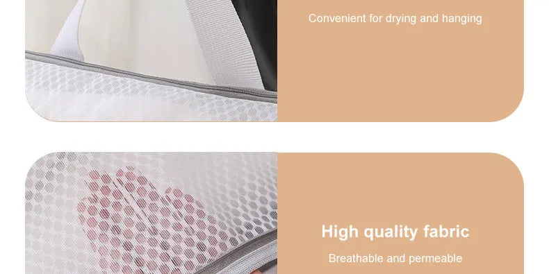 3D Drawstring Mesh Laundry Bag – Anti-Deformation Washing Machine Filter Bag (S/M/XL)